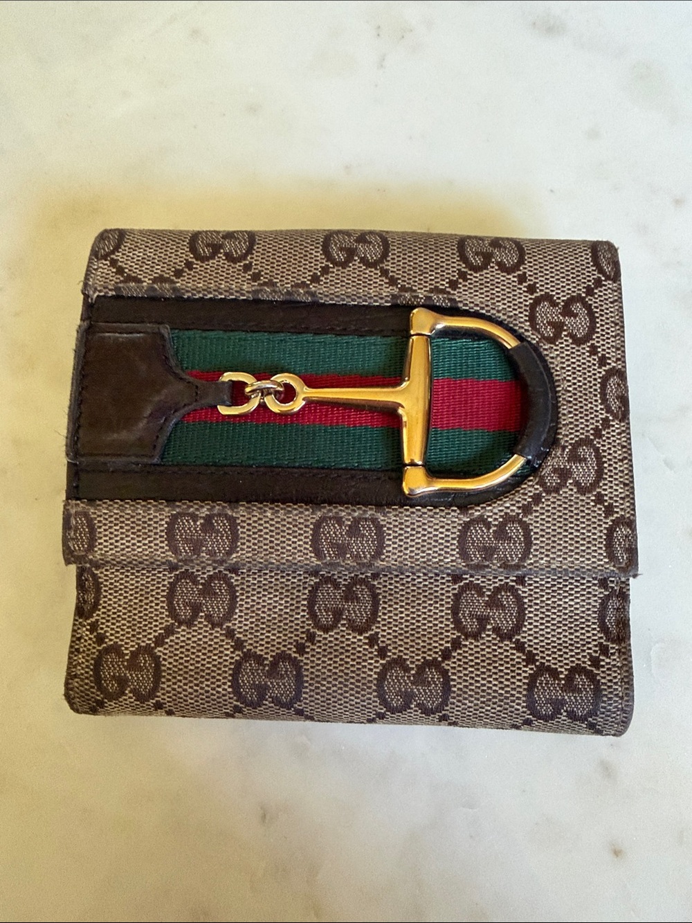 Gucci horsebit compact Monogram Canvas Wallet - Picture 1 of 14